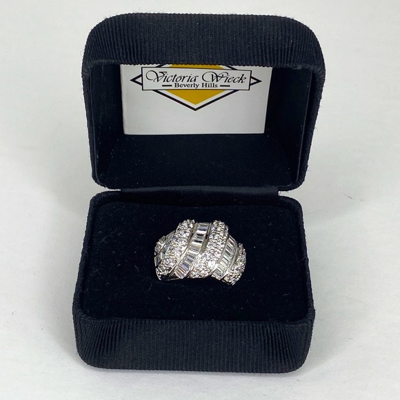 Victoria Wieck Jewelry - 🎉HP🎉 VICTORIA WIECK Beverly Hills Pave and Baguette sterling ring, Size 7